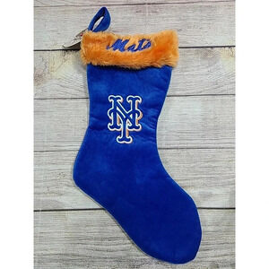MLB Genuine Merchandise New York Mets Christmas Stocking Blue Orange 17" New